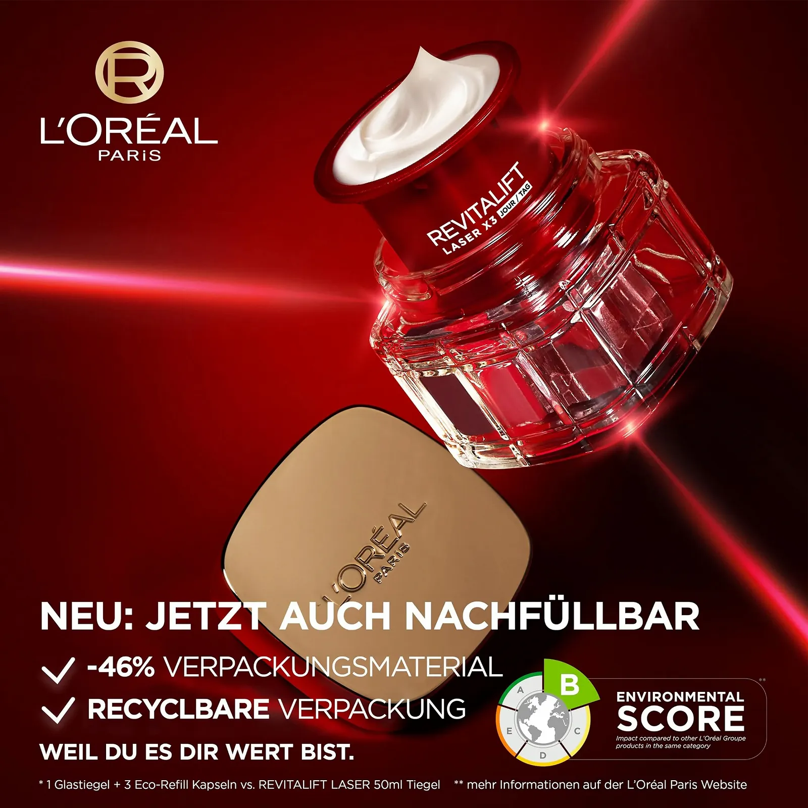 Набір змінних блоків антивікового денного крему L'Oréal Paris RevitaLift Laser X3 2 x 50 мл, фото №5 Набір змінних блоків антивікового денного крему L'Oréal Paris RevitaLift Laser X3 2 x 50 мл, фото №5