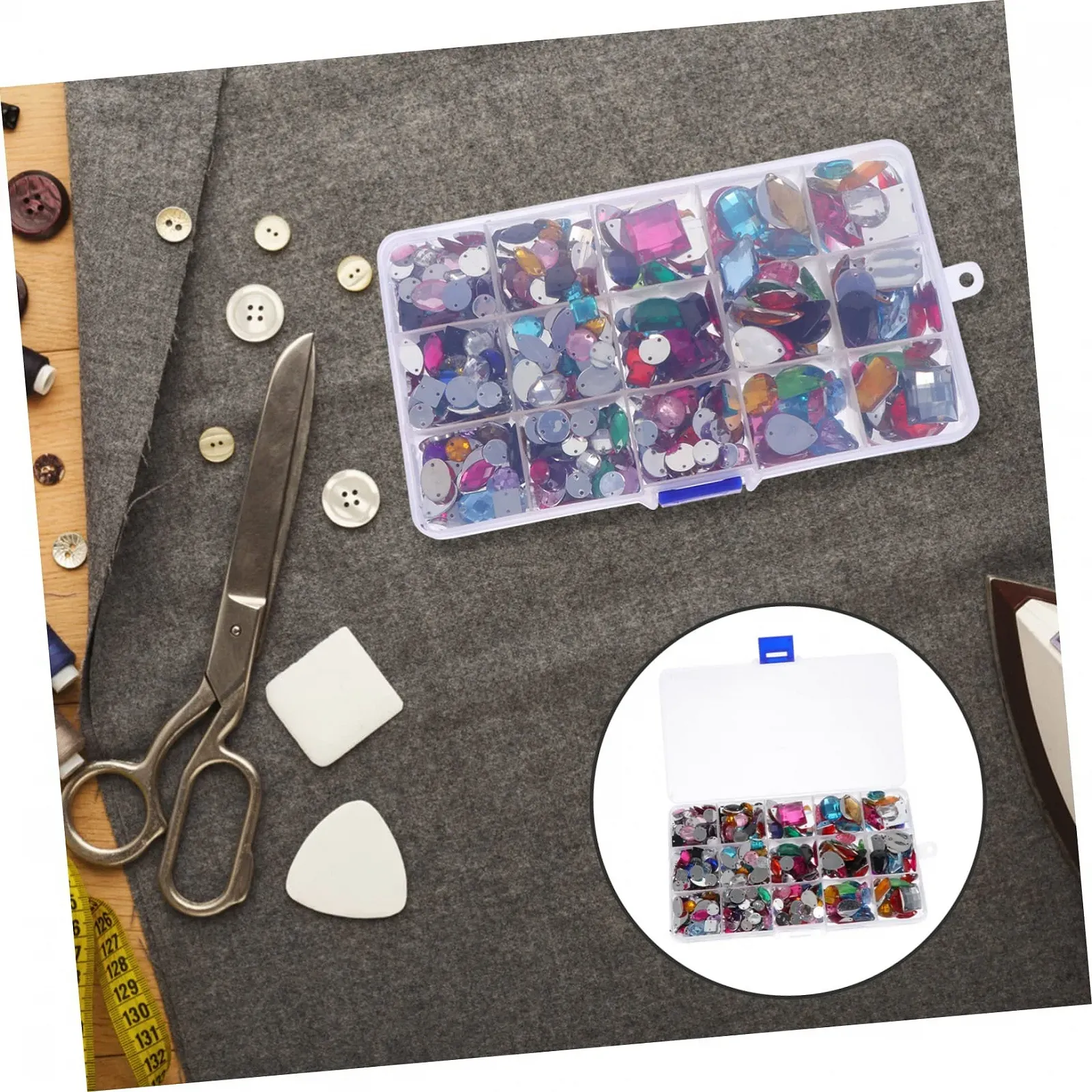 Стрази POPETPOP Craft Mit Flachen для прикраси взуття та одягу, підходять для рукоділля та зберігання в коробці, фото №7