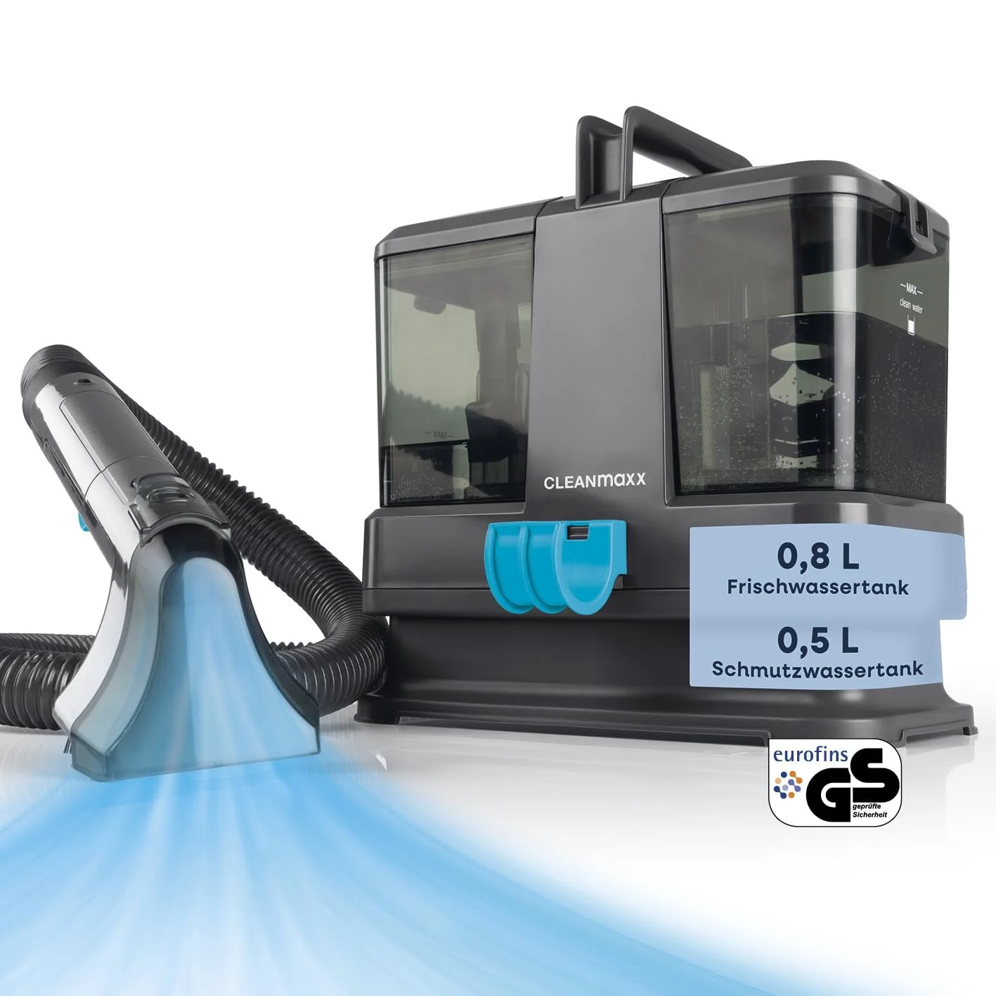 Очисник для оббивки та килимів CLEANmaxx Compact 3-в-1 Подвійна система баків, фото №1