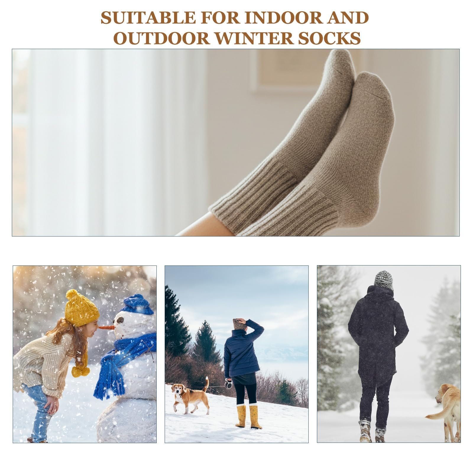 Носки Женские Cuddly Socks 35-38 Бежевый, Хаки и Светло-коричневый, фото №8