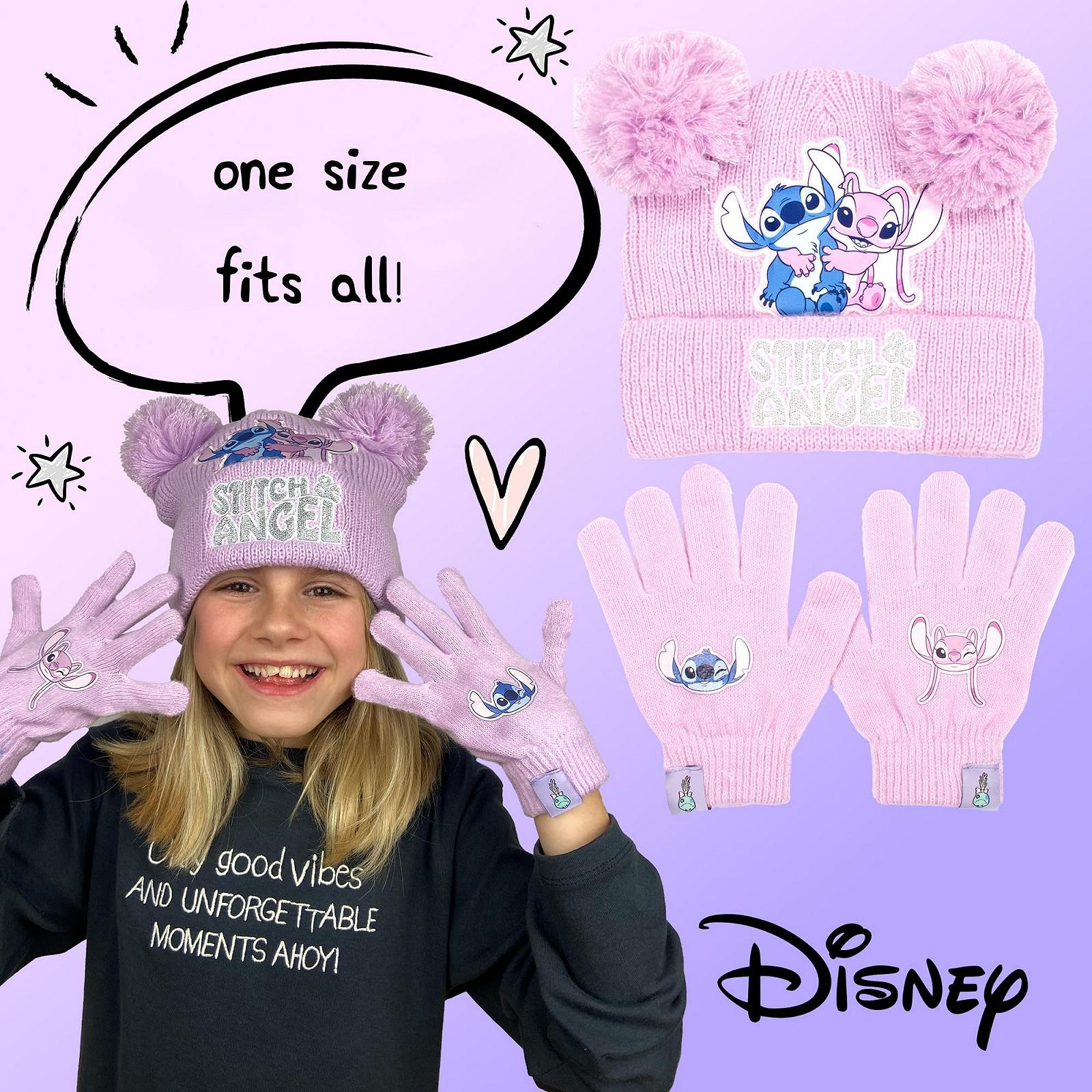 Зимова шапка та рукавички Disney Lilo & Stitch для дівчат Тепла, фото №4 Зимова шапка та рукавички Disney Lilo & Stitch для дівчат Тепла, фото №4
