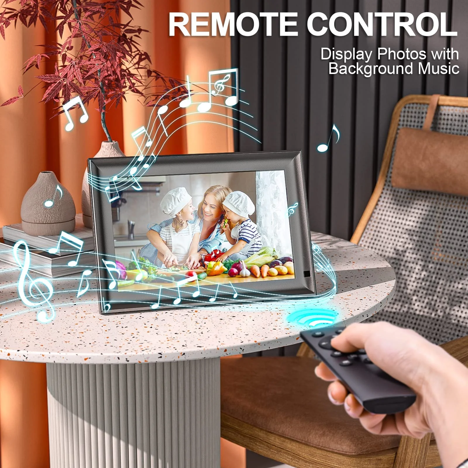 Цифровая фоторамка OBVHNUA 10.1 дюйма 128 GB 1280 x 800 IPS Screen Remote Control USB SD Wall Mountable, фото №6 Цифровая фоторамка OBVHNUA 10.1 дюйма 128 GB 1280 x 800 IPS Screen Remote Control USB SD Wall Mountable, фото №6