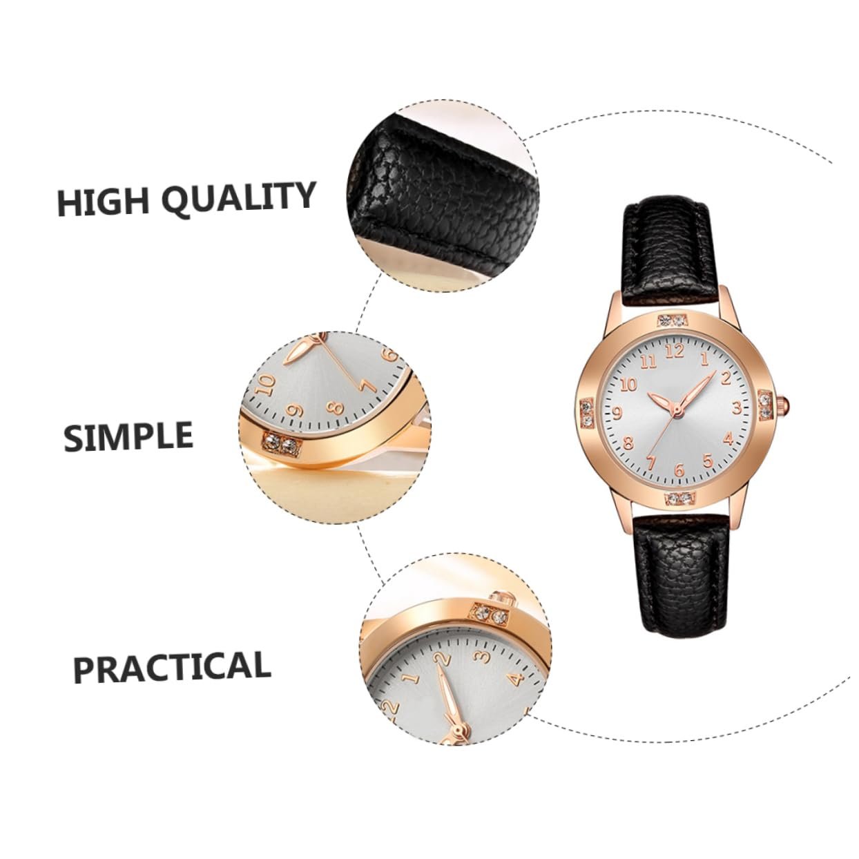 Часы Healvian Женские Водонепроницаемые Классический Элегантный, фото №9