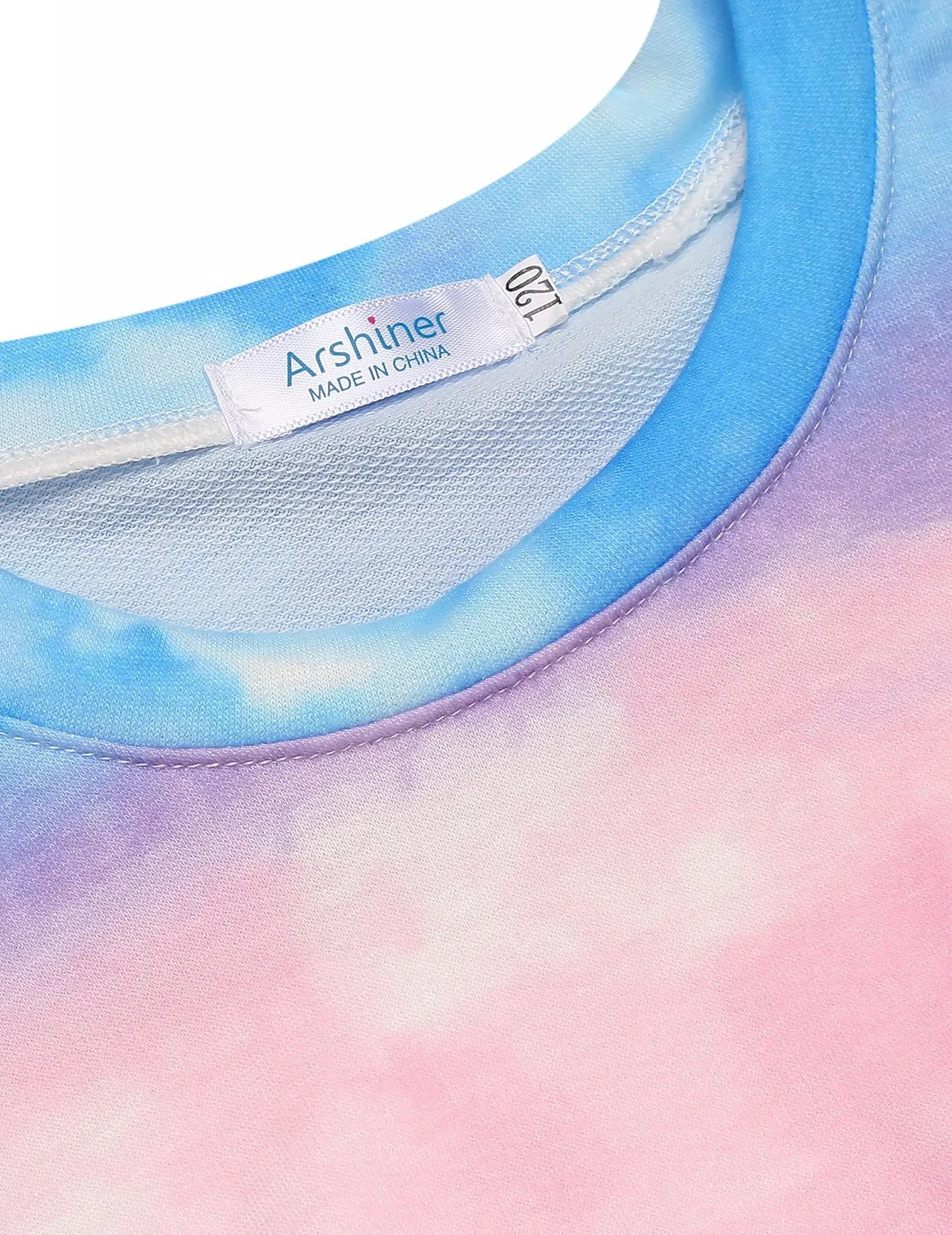 Свитшот Arshiner Batik с длинными рукавами для девочек, легкая спортивная одежда, детская рубашка с длинными рукавами и принтом тай-дай для девочек, фото №6