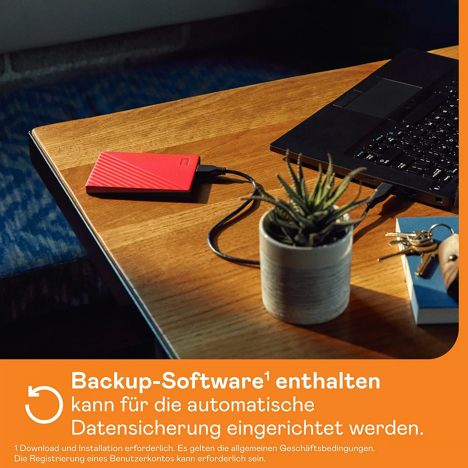 Зовнішній жорсткий диск WD My Passport 6TB Red, фото №4