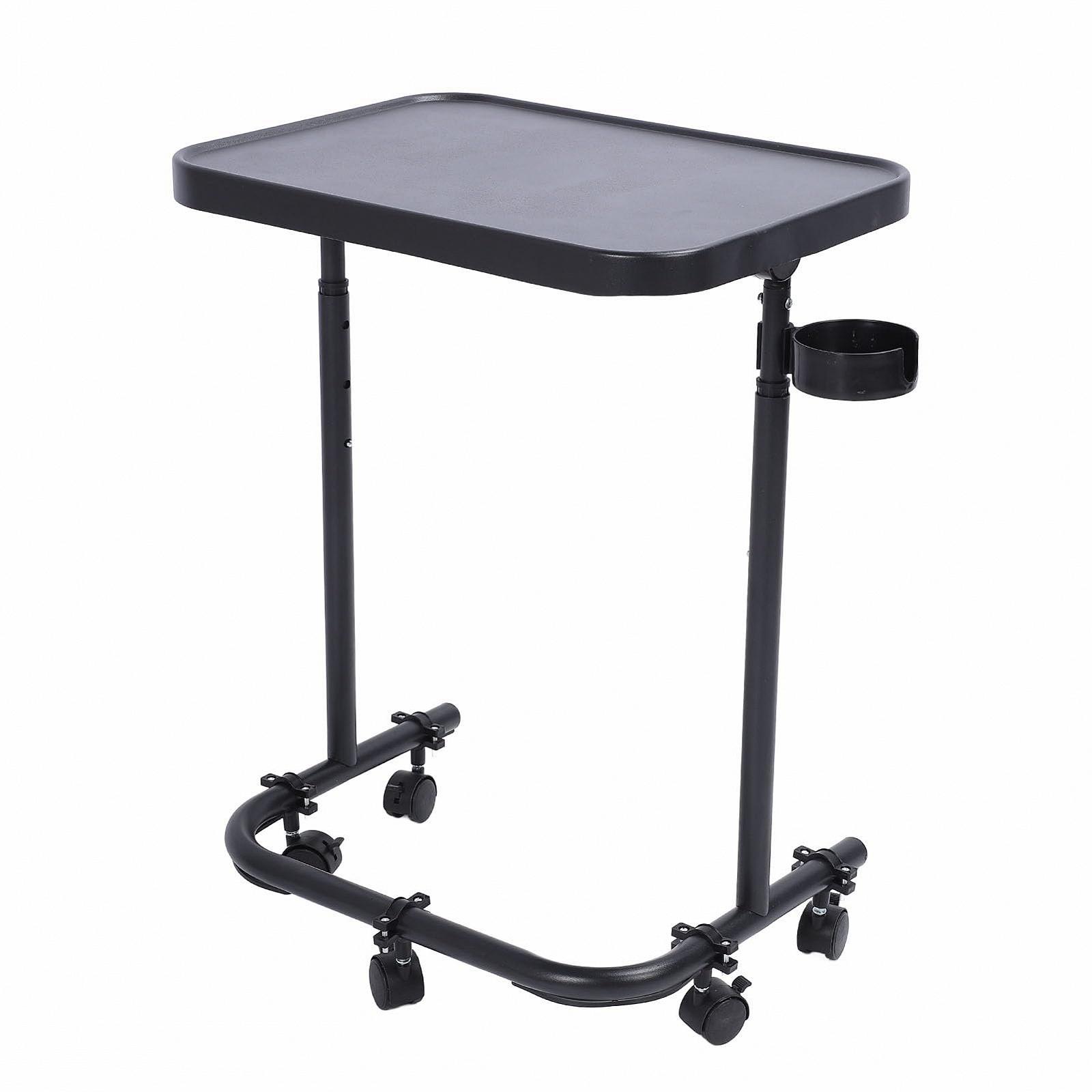 Перекидний столик на коліщатках з регульованою висотою, велика на коліщатках, легкий дизайн, елегантний, фото №5