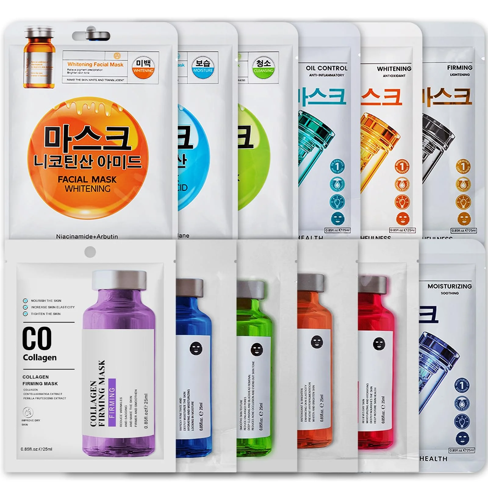 Маска для лица Daily Care Набор 12 штук, фото №1