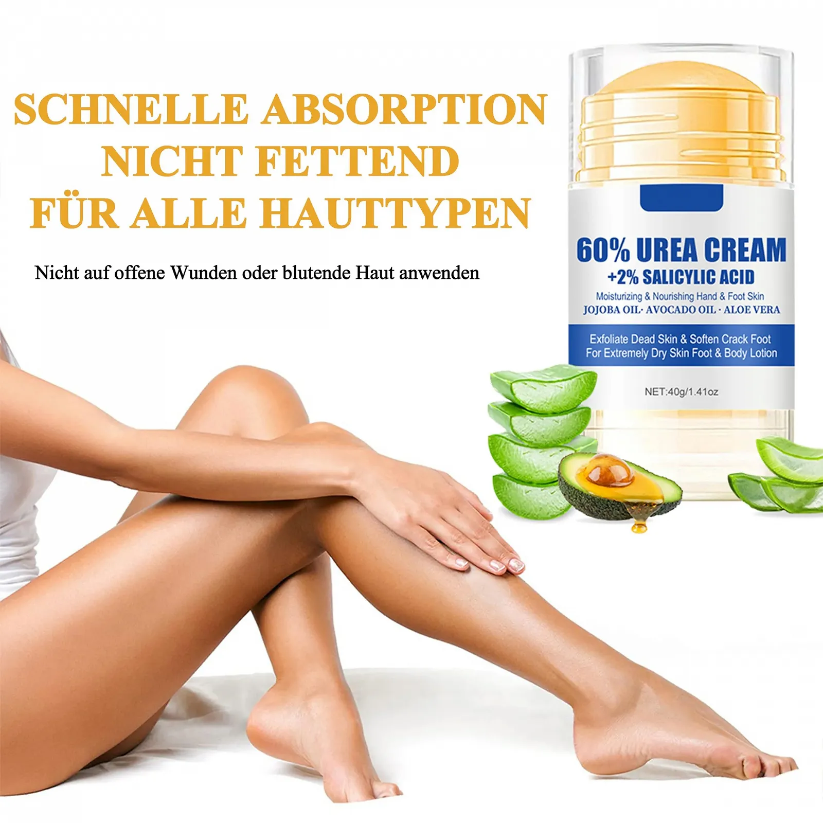 Крем-стик для ног 60% + 2% Urea Увлажняющий против мозолей и трещин 40 г, фото №8 Крем-стик для ног 60% + 2% Urea Увлажняющий против мозолей и трещин 40 г, фото №8