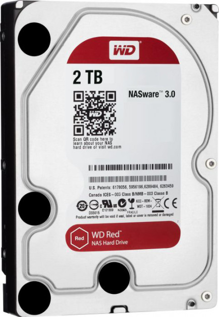 Внутрішній жорсткий диск Western Digital 3.5" 2Tb червоний SATA3 256Mb 5400 rpm WD20EFAX, фото №1