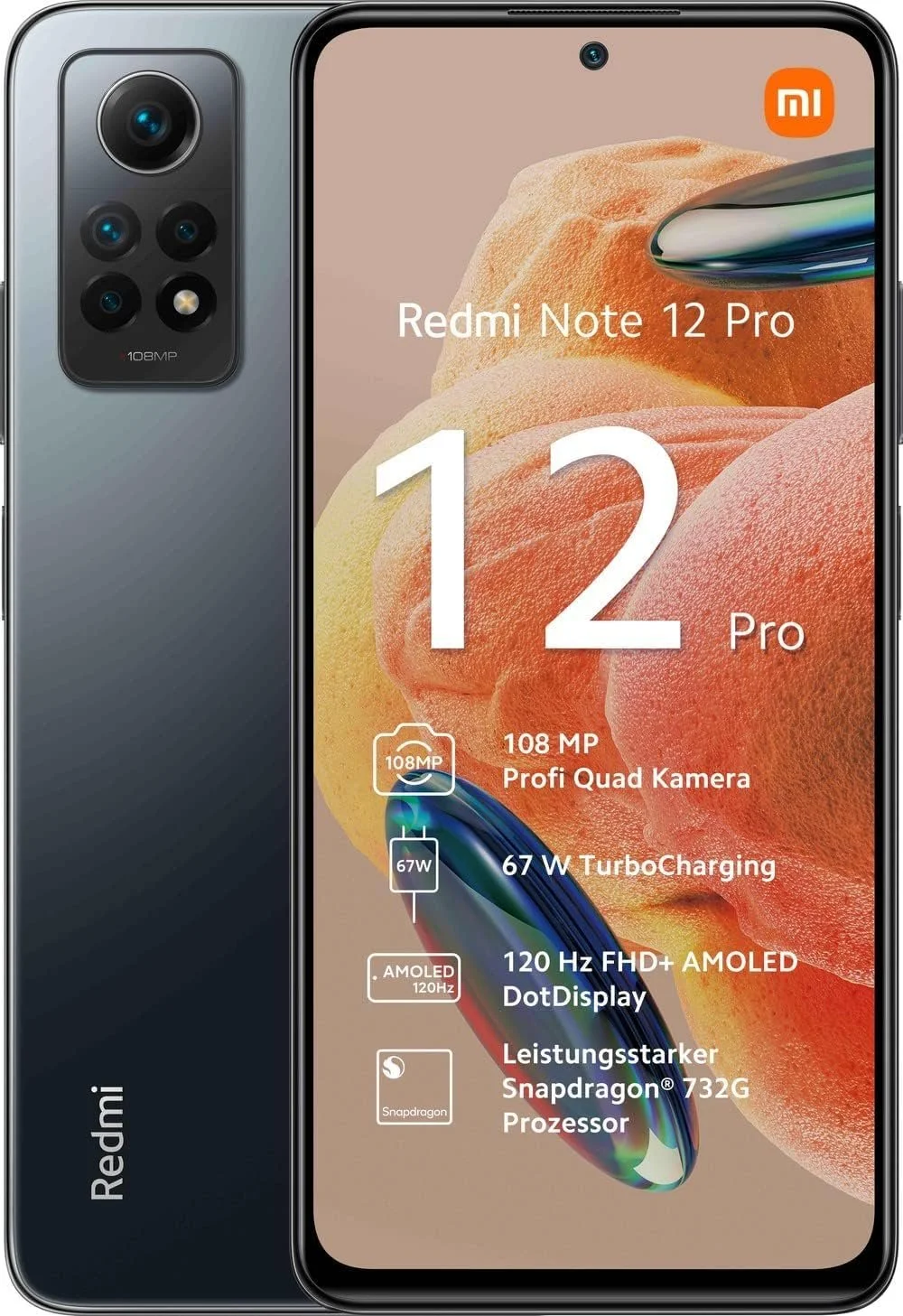 Смартфон Xiaomi Redmi Note 12 Pro 128GB/8GB RAM Dual SIM Graphite-Grey, фото №1 Смартфон Xiaomi Redmi Note 12 Pro 128GB/8GB RAM Dual SIM Graphite-Grey, фото №1