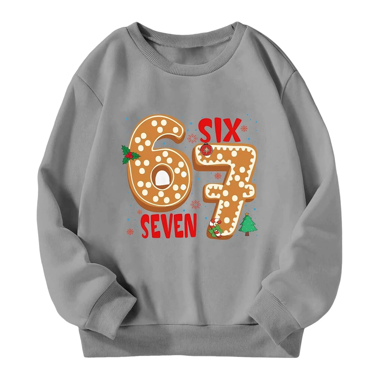 Девичьий свитшот с принтом, круглый вырез, длинные рукава, повседневный пуловер, мягкий и теплый., фото №2