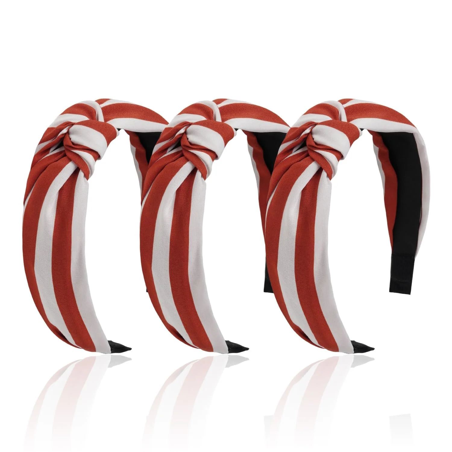 Обруч на голову Смугаста Червоний / Білий, набір з 3 штук, фото №1 Обруч на голову Смугаста Червоний / Білий, набір з 3 штук, фото №1