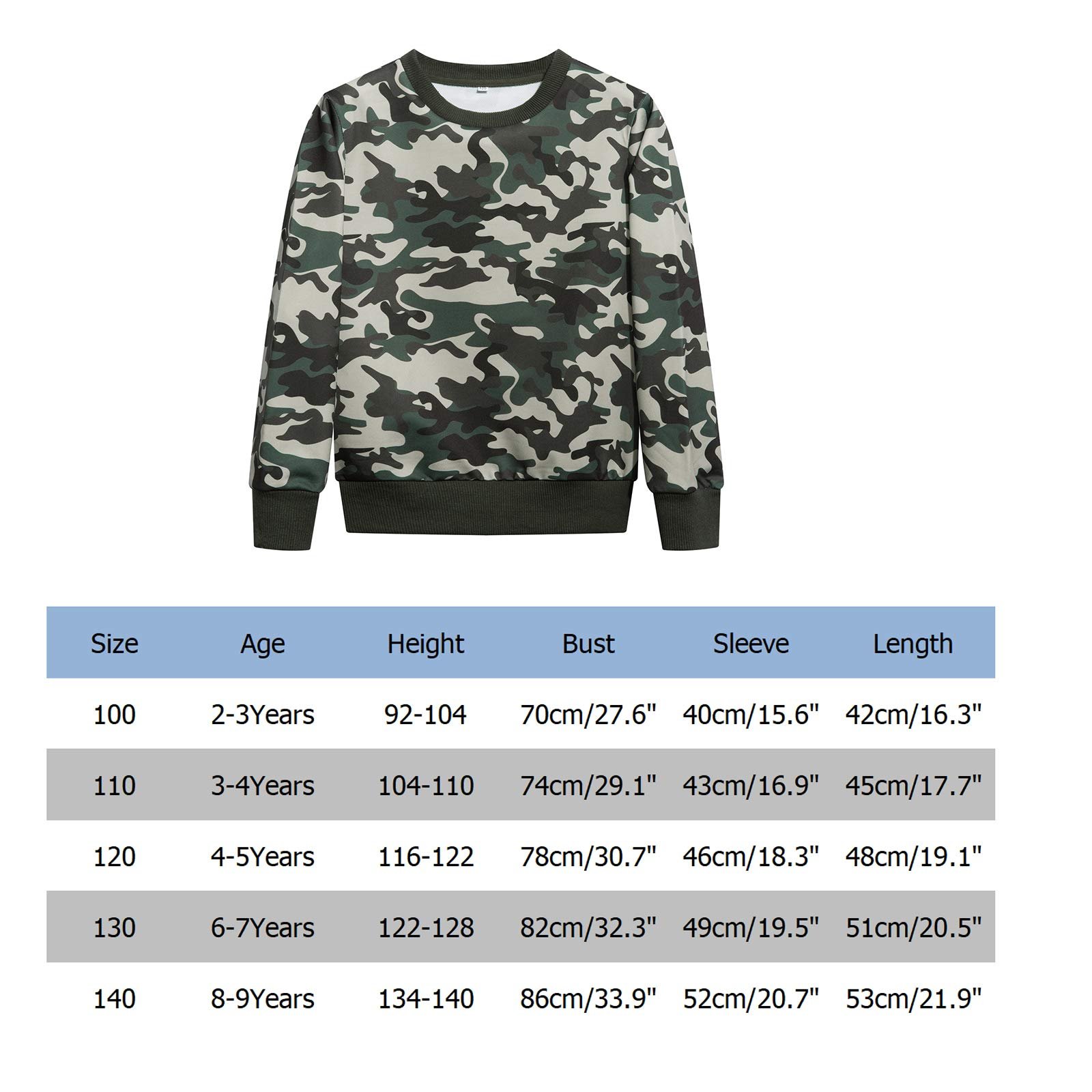 Джемпер YOUNGSOUL Динозавр Камуфляж для мальчиков, детская футболка с круглым вырезом и длинными рукавами, фото №7