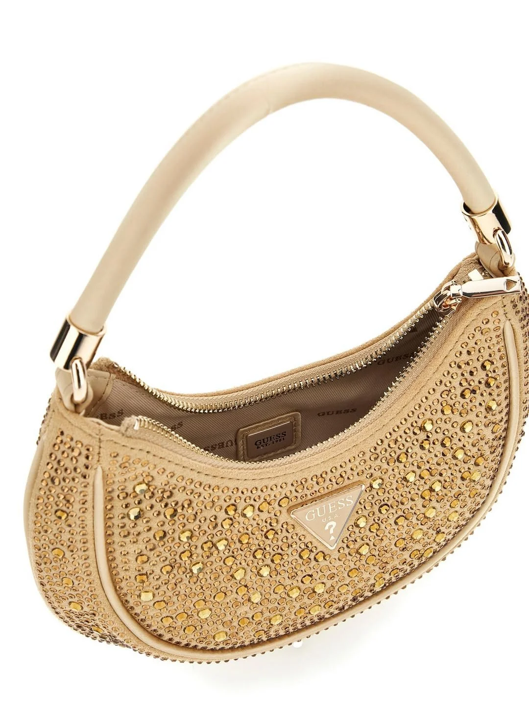 Сумка GUESS Zalina Mini Small Hobo Золотий, фото №4