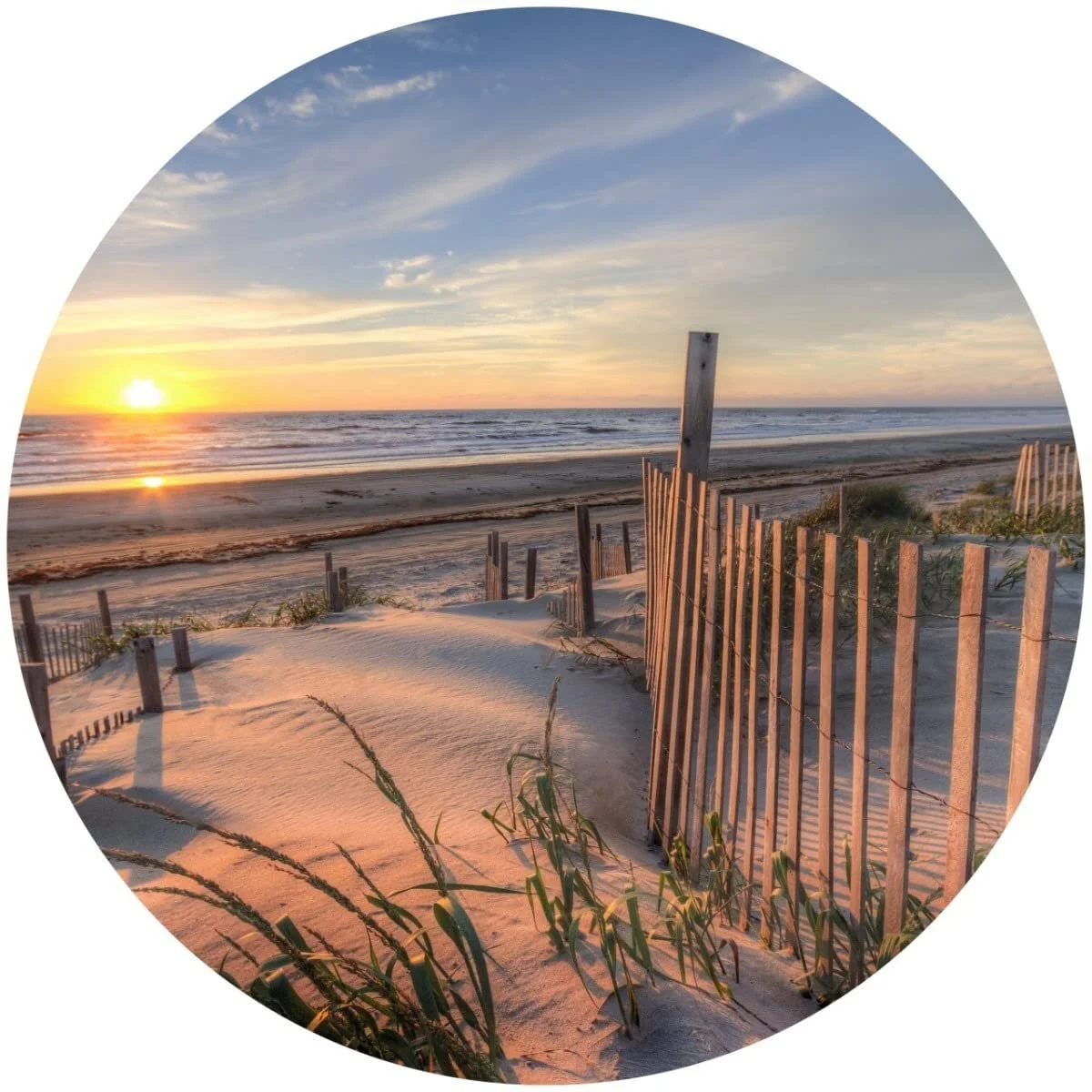 Кругла наклейка на стіну Muralo Пляж Море Захід сонця 3D 100 x 100 см пейзаж для вітальні та офісу, фото №7 Кругла наклейка на стіну Muralo Пляж Море Захід сонця 3D 100 x 100 см пейзаж для вітальні та офісу, фото №7