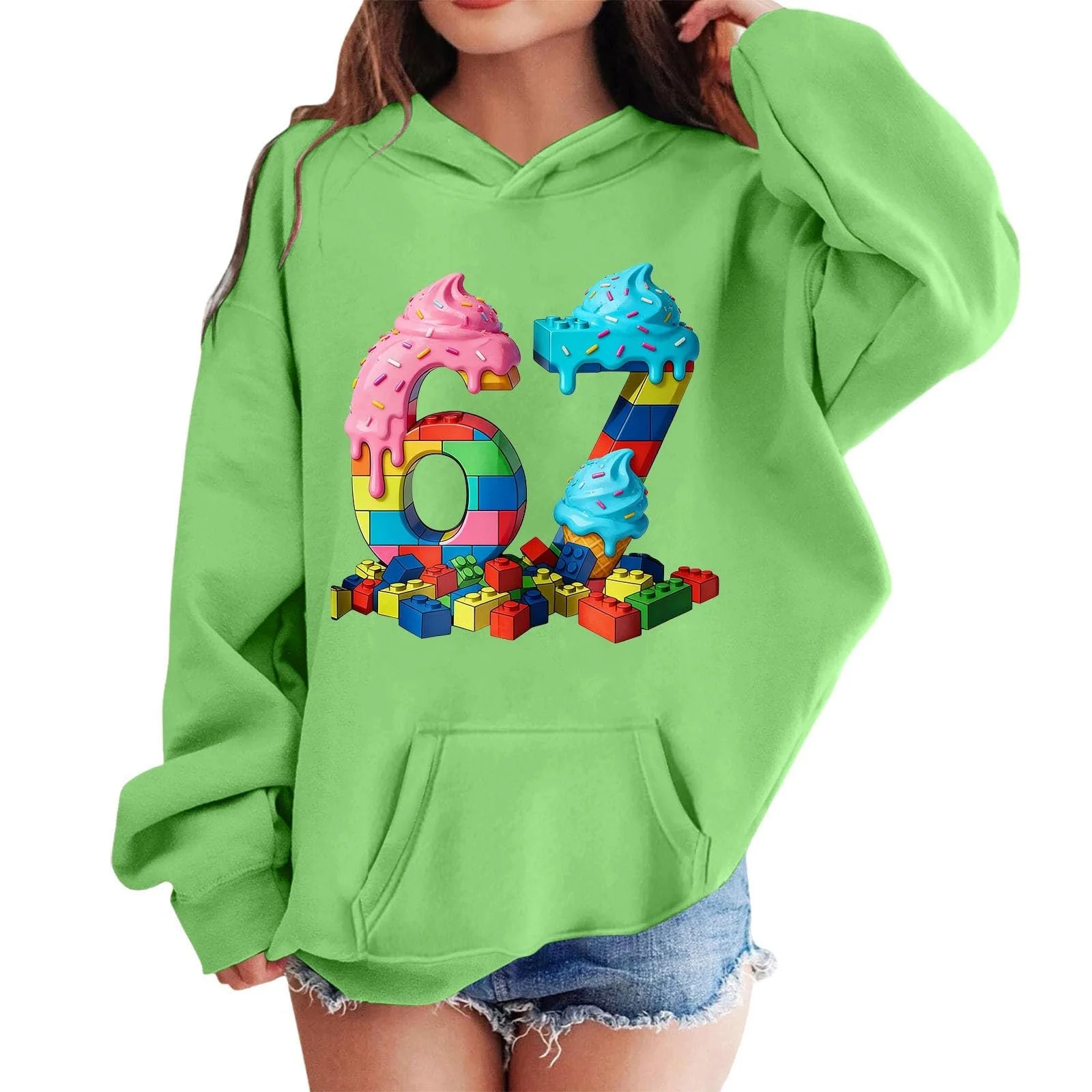 Толстовка 67-Drucke с капюшоном для мальчиков и девочек, мягкий пуловер, модель 164, теплая худи, детская одежда 134, зимняя куртка, спортивный костюм, зимняя куртка-толстовка 176, флисовая куртка, фото №2