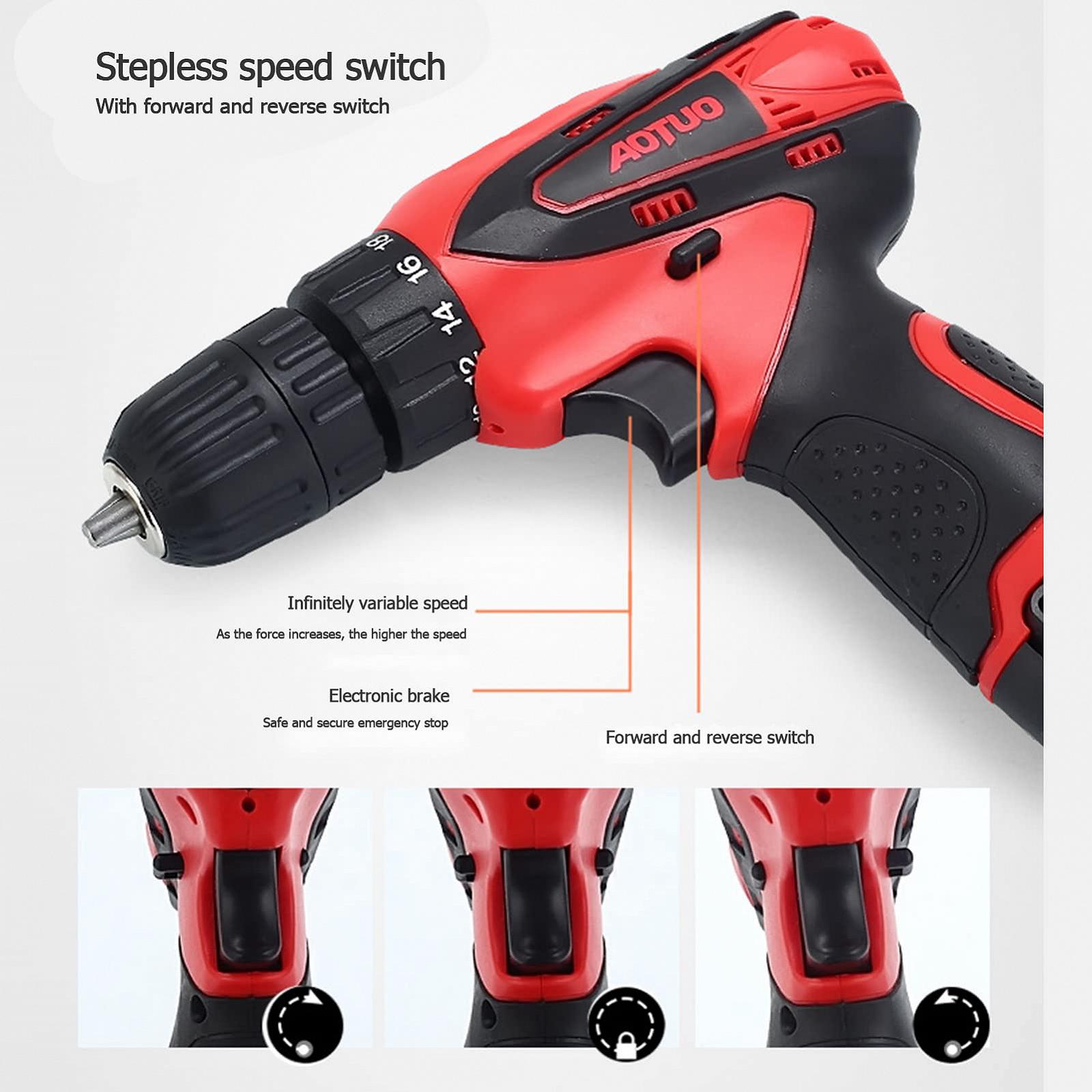 Електровикрутка Rechargeable 33 Pieces Cordless Drill Set EU Plug, фото №3