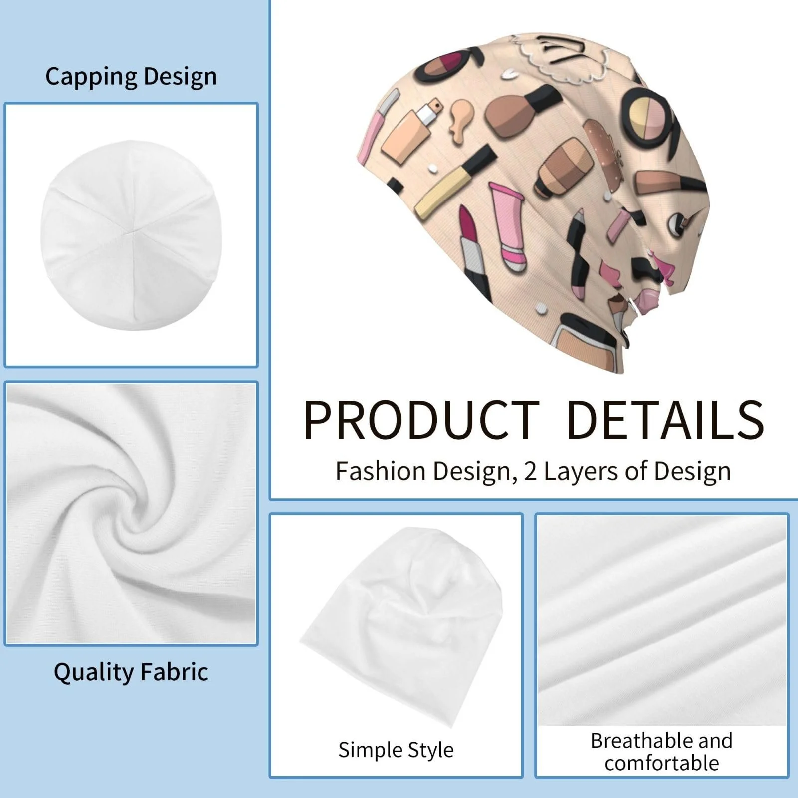 В'язана шапка Musics Unisex із принтом, фото №5