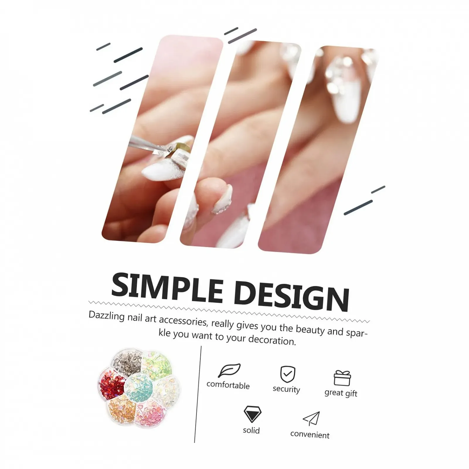 Кристаллы для ногтей Healeved Bunte Glitzersteine Aus Harz, разноцветные, фото №6