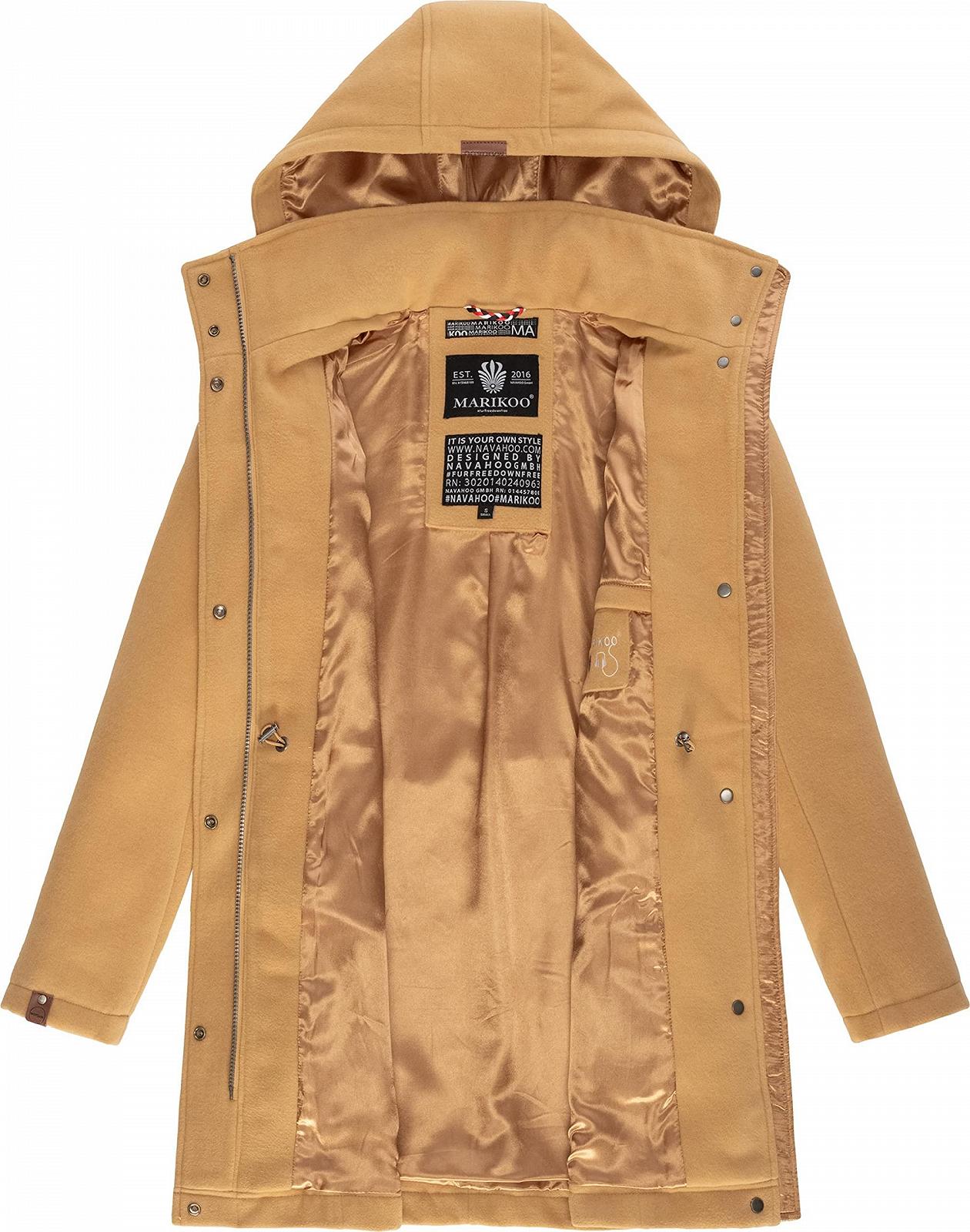 Пальто Marikoo Leilaniaa Зимове Жіноче, в Шерстяному Стилі з Капюшоном,, фото №5