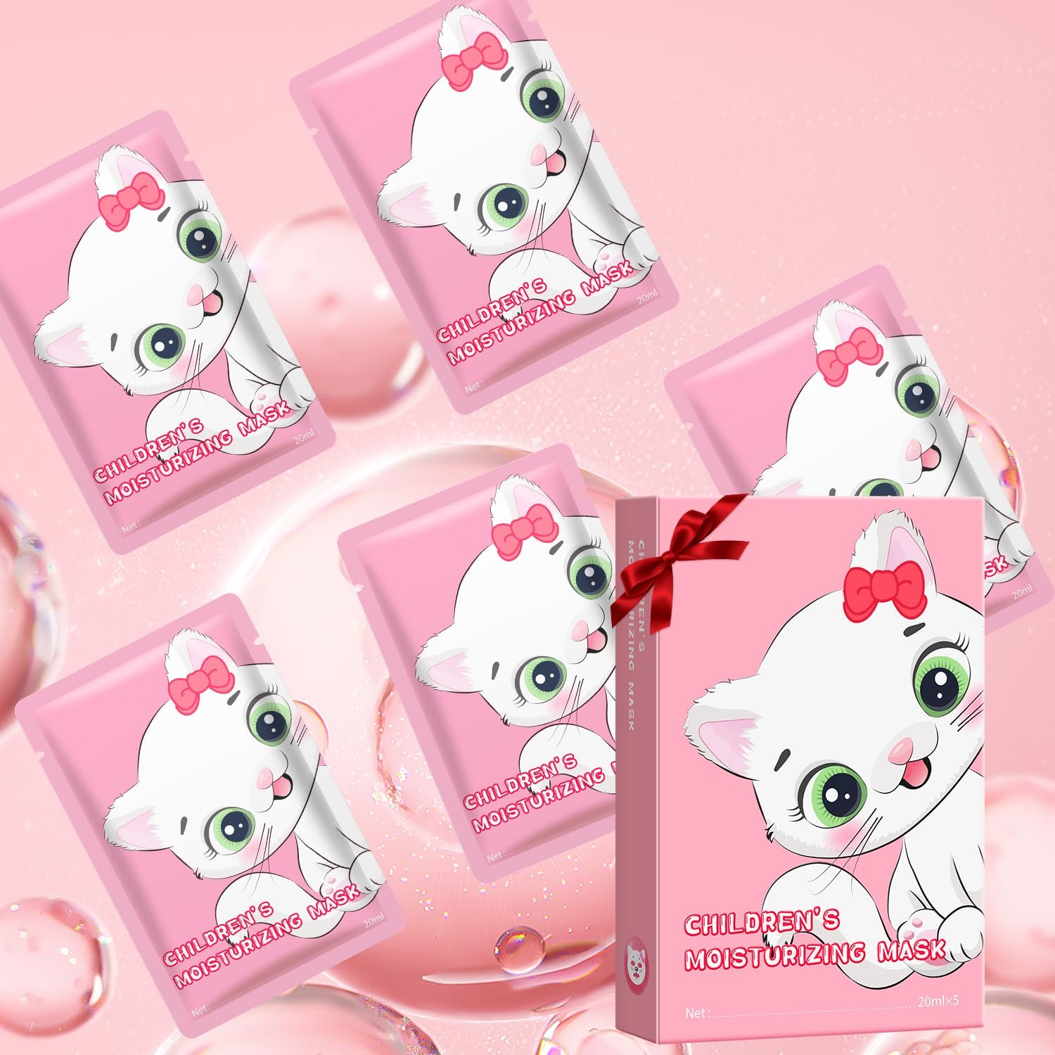 Маска для лица Животные Листья Маски Набор для ухода за кожей 5 шт Успокаивающие и увлажняющие маски для лица Увлажняющая косметическая маска для лица Ежедневный уход, фото №4