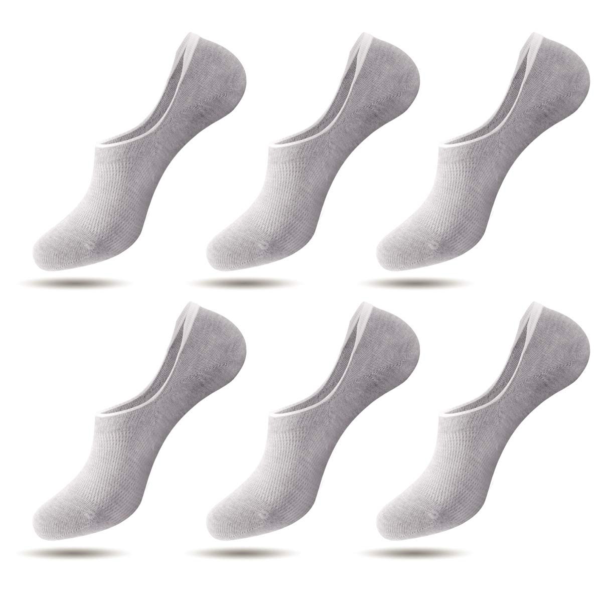 Носки HeyUU Хлопковые невидимые носки для кроссовок для мужчин и женщин с 8 нескользящими силиконовыми полосками, фото №2