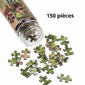 Міні-пазл Out of the blue Dinosaur 150 деталей у ПЕТ-тубі synthetic.ua - Фото 1