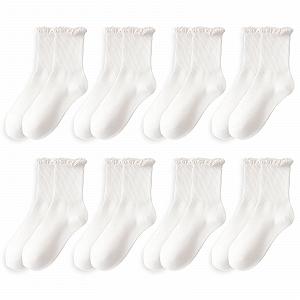 Жіночі шкарпетки з оборками Білий 39-42 (8 пар) - Фото 1