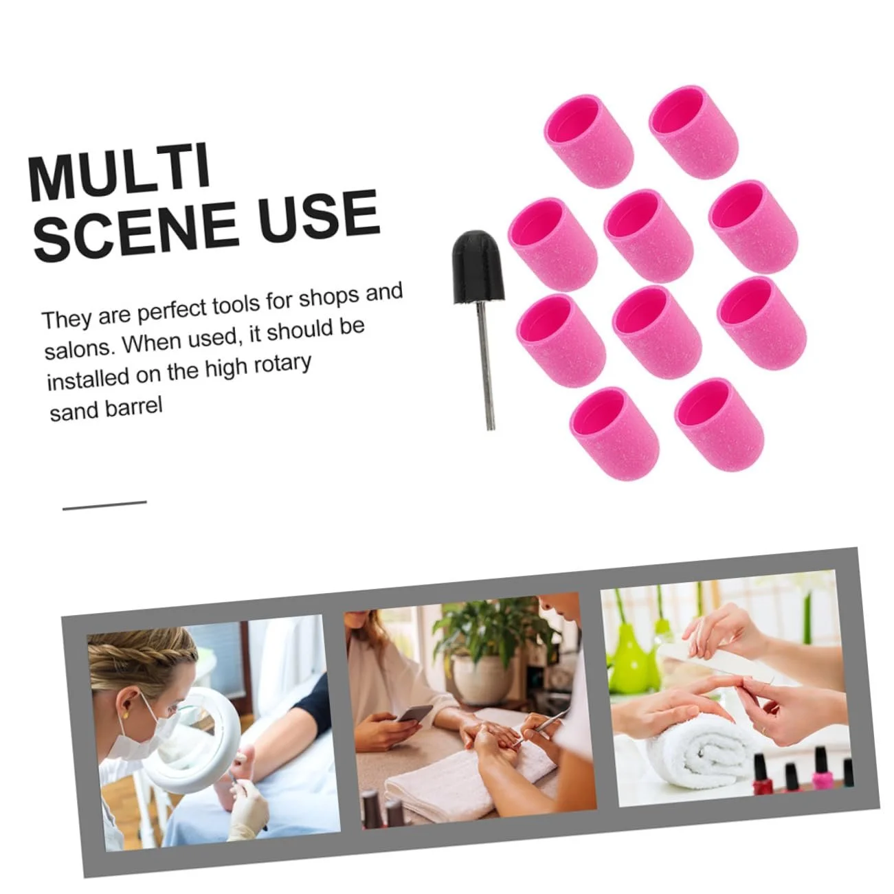 Набор для маникюра PACKOVE C шлифовальными колпачками и головкой, фото №4