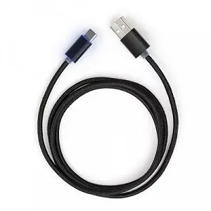 Дата кабель USB 2.0 AM to Type-C 1m LED black Vinga (VCPDCTCLED1BK) - Фото 1