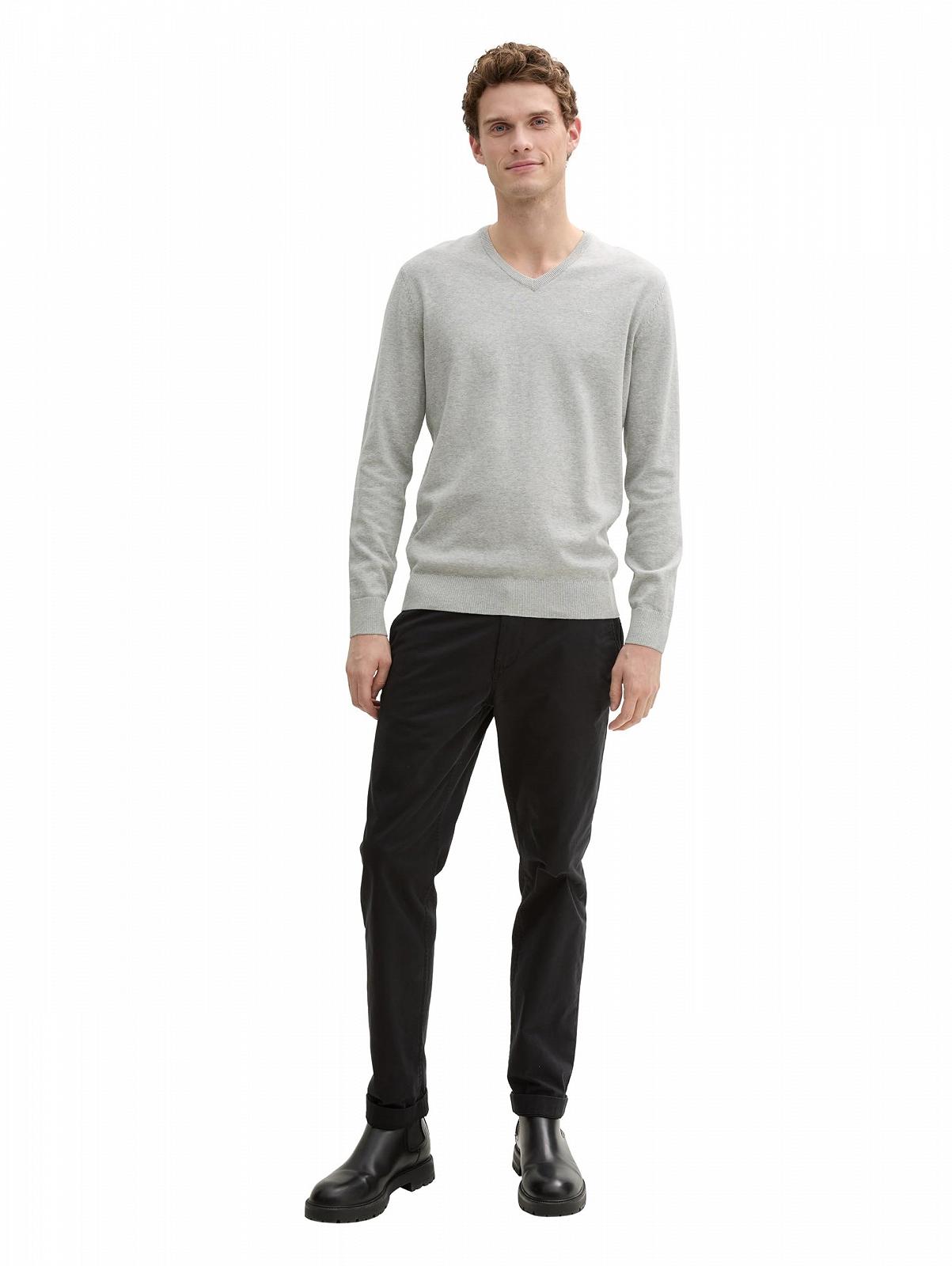 Джемпер в'язаний TOM TAILOR basic з V-подібним вирізом, фото №2