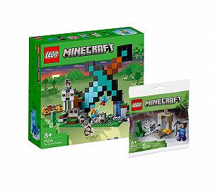 Конструктор Lego Minecraft The Sword Outpost 21244 + The Stalactite Cave 30647 для детей - Фото 1