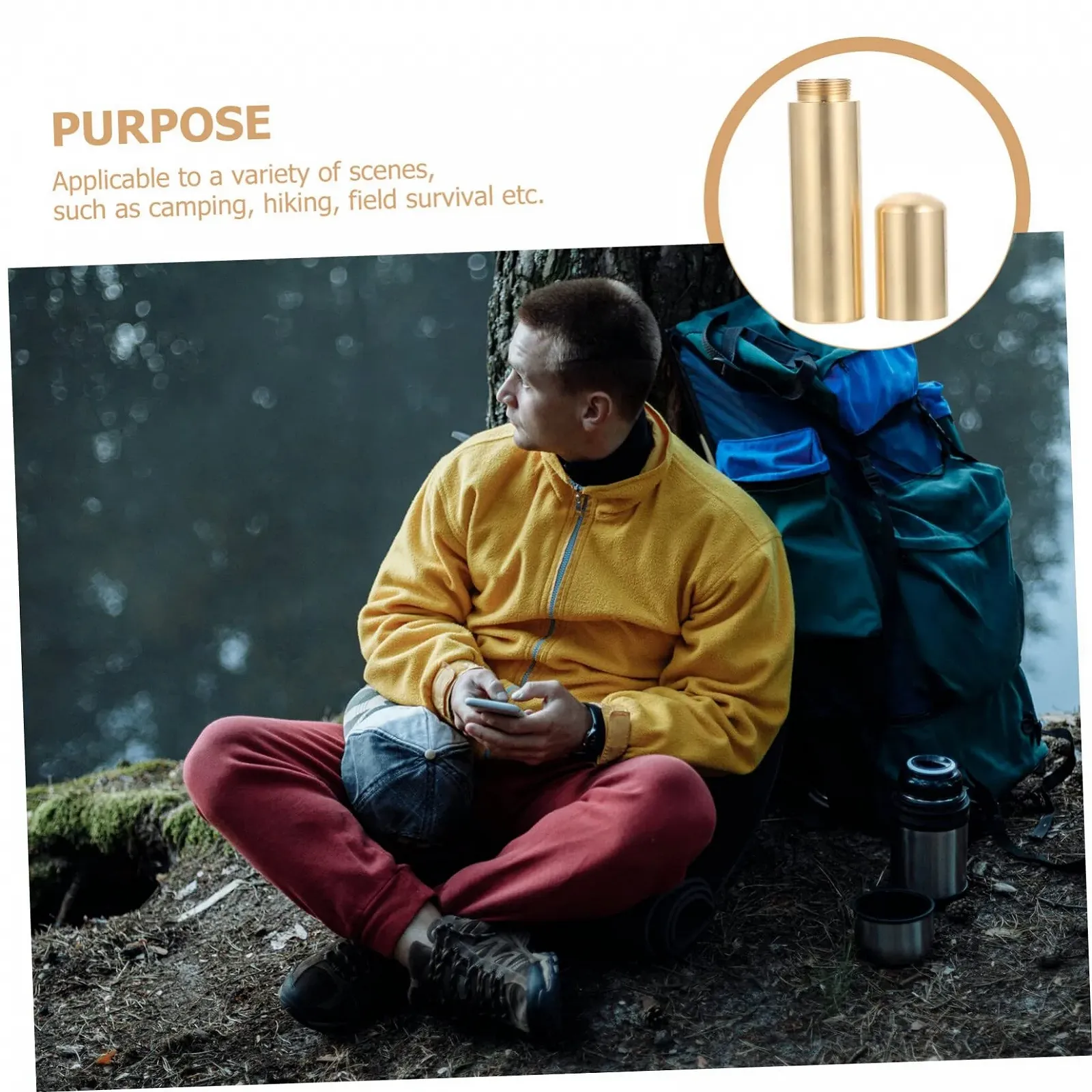 Коробка Garneck портативна латунна для виживання, фото №7