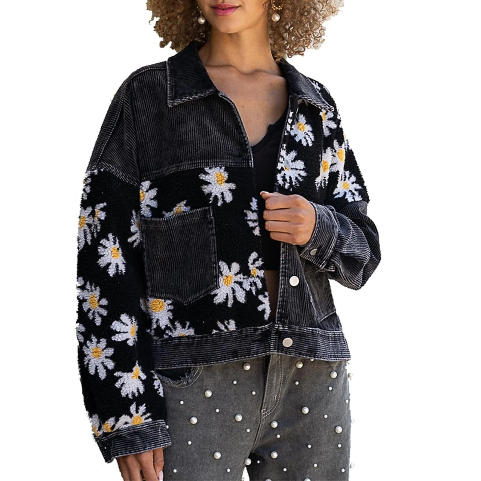 Жіноча Куртка Yoisdtxc Осінь Вельвет, фото №1