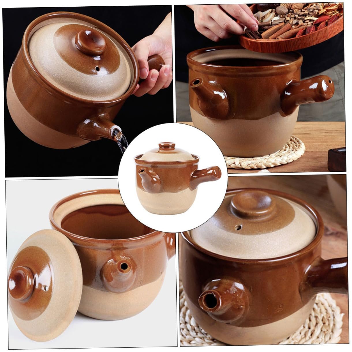 Горщик для запікання TOYANDONA керамічний традиційний китайський з носиком, фото №2 Горщик для запікання TOYANDONA керамічний традиційний китайський з носиком, фото №2