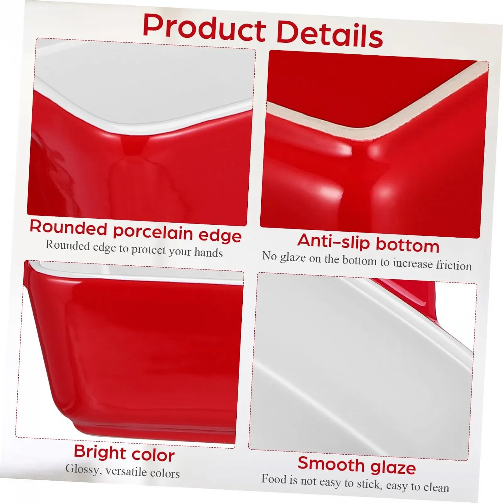 Форма для выпечки Ipetboom керамическая порцеляновая термостойкая красная, фото №3 Форма для выпечки Ipetboom керамическая порцеляновая термостойкая красная, фото №3