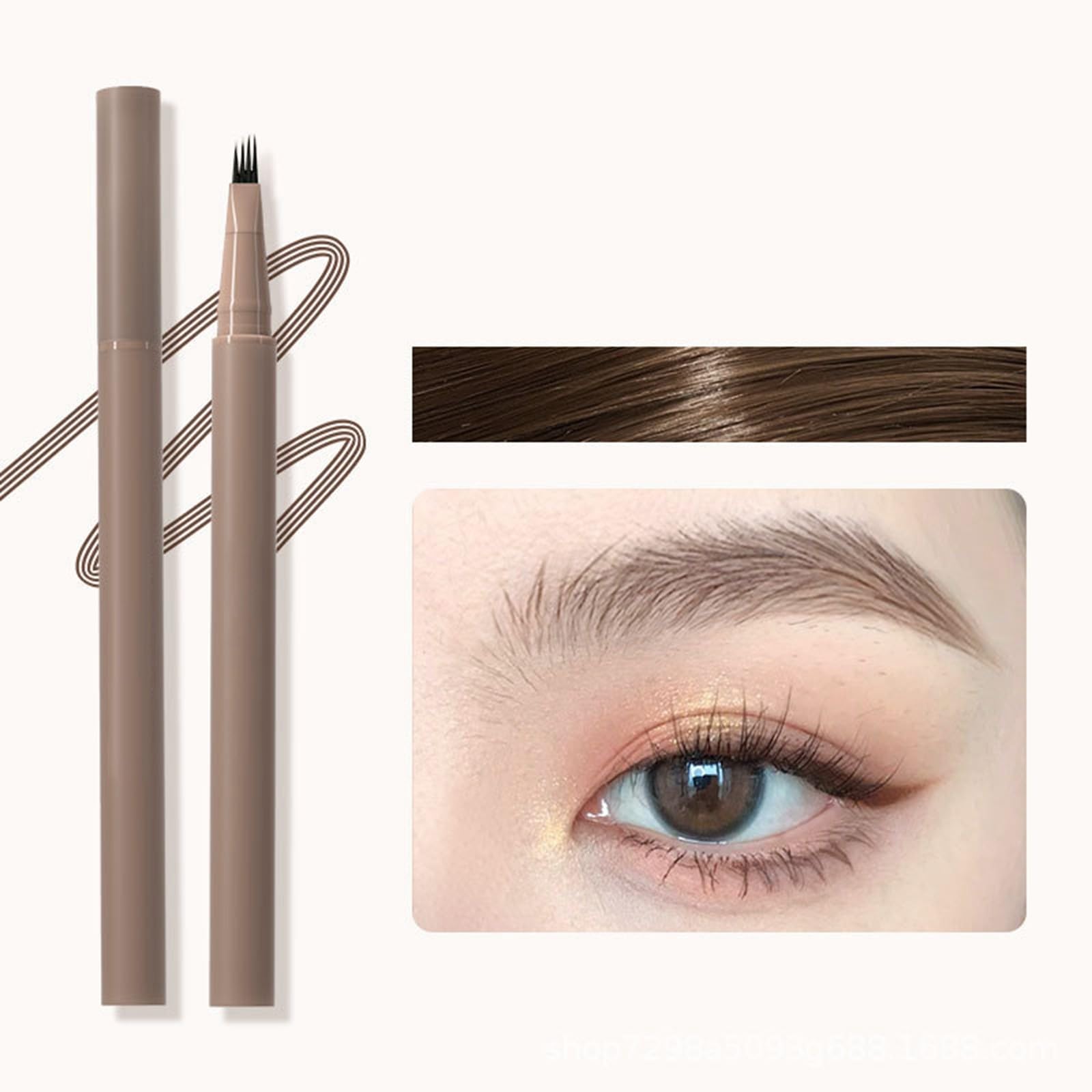 Карандаш Flüssiger Augenbrauenstift Micro 4 Spitze Microblading Долговечный Водостойкий Натуральный, фото №2