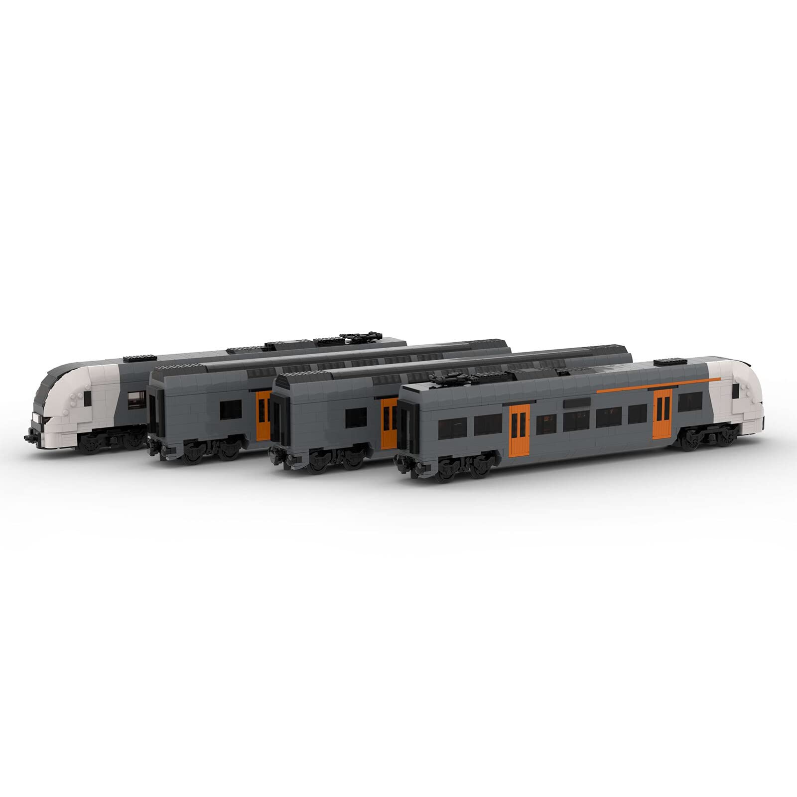 Конструктор APAP Technik Railway Building Blocks Set 6 Wide Dynamic Rhein-Ruhr-Express Building Blocks Model Kit (2917PCS), фото №3