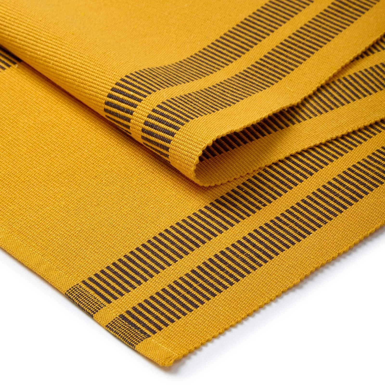 Ранер Encasa Ladder Fine Ribbed Cotton 32 x 240 см жовта, фото №5