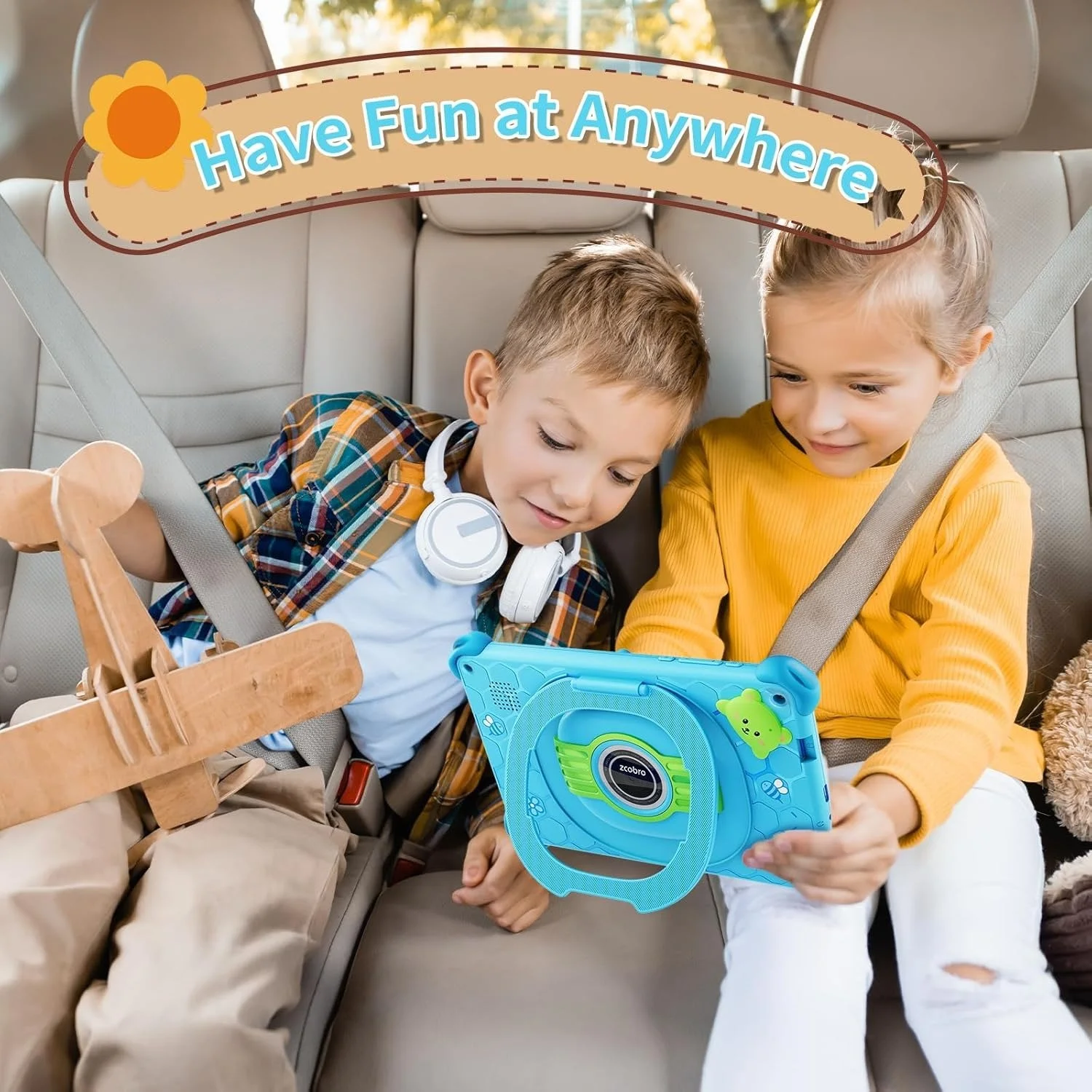 Планшет дитячий Zcobro Kids7 10 7" 2/32 ГБ 4 ядра Android 10 Black-Blue, фото №5