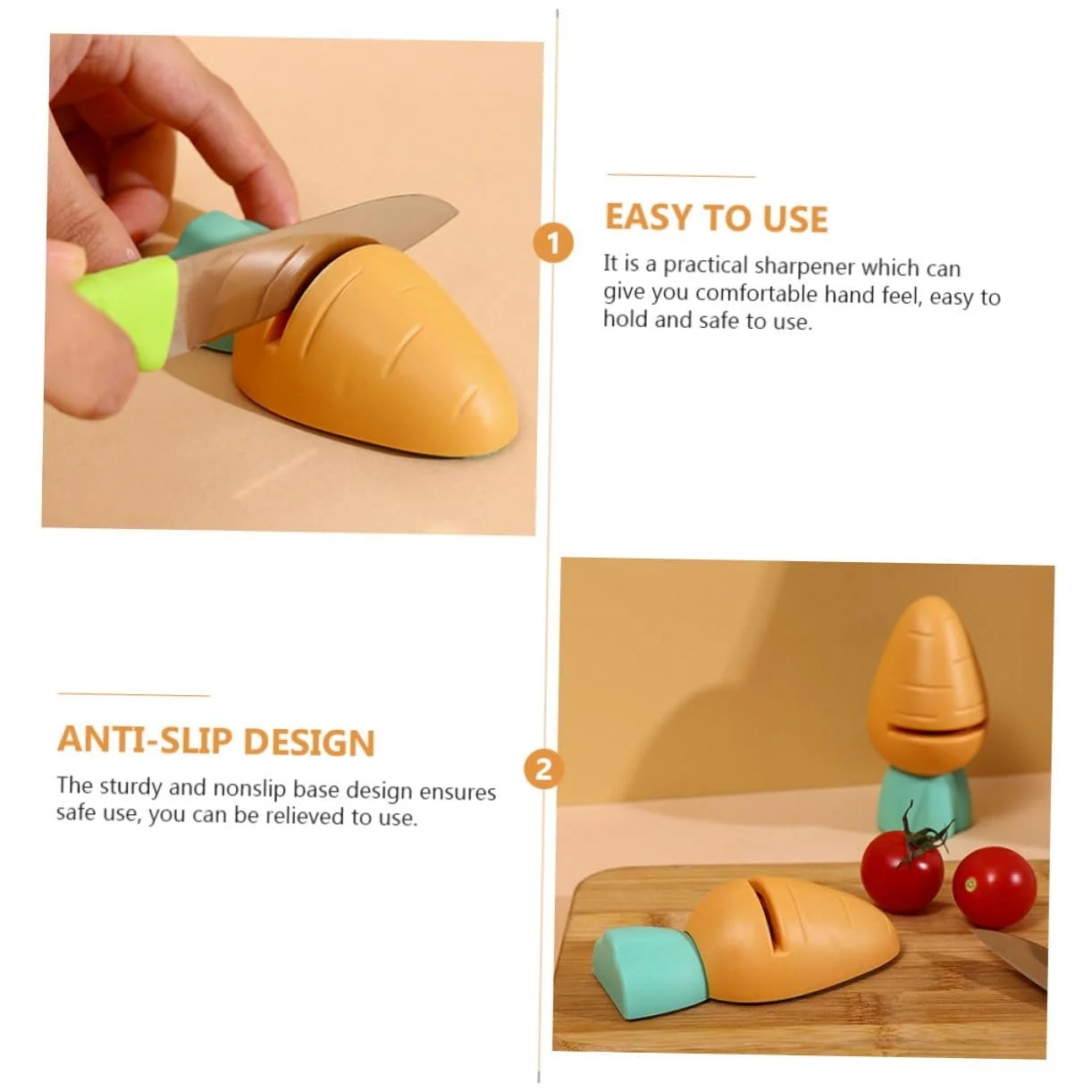 Точильные камни TOYANDONA Mini Carrot набор 4 шт., фото №3