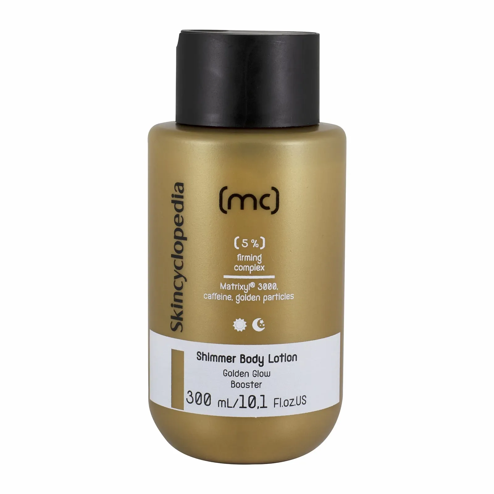 Лосьон для тела Skincyclopedia с пептидами, кофеином и золотыми частицами, Золотое сияние, 300 мл, фото №1 Лосьон для тела Skincyclopedia с пептидами, кофеином и золотыми частицами, Золотое сияние, 300 мл, фото №1