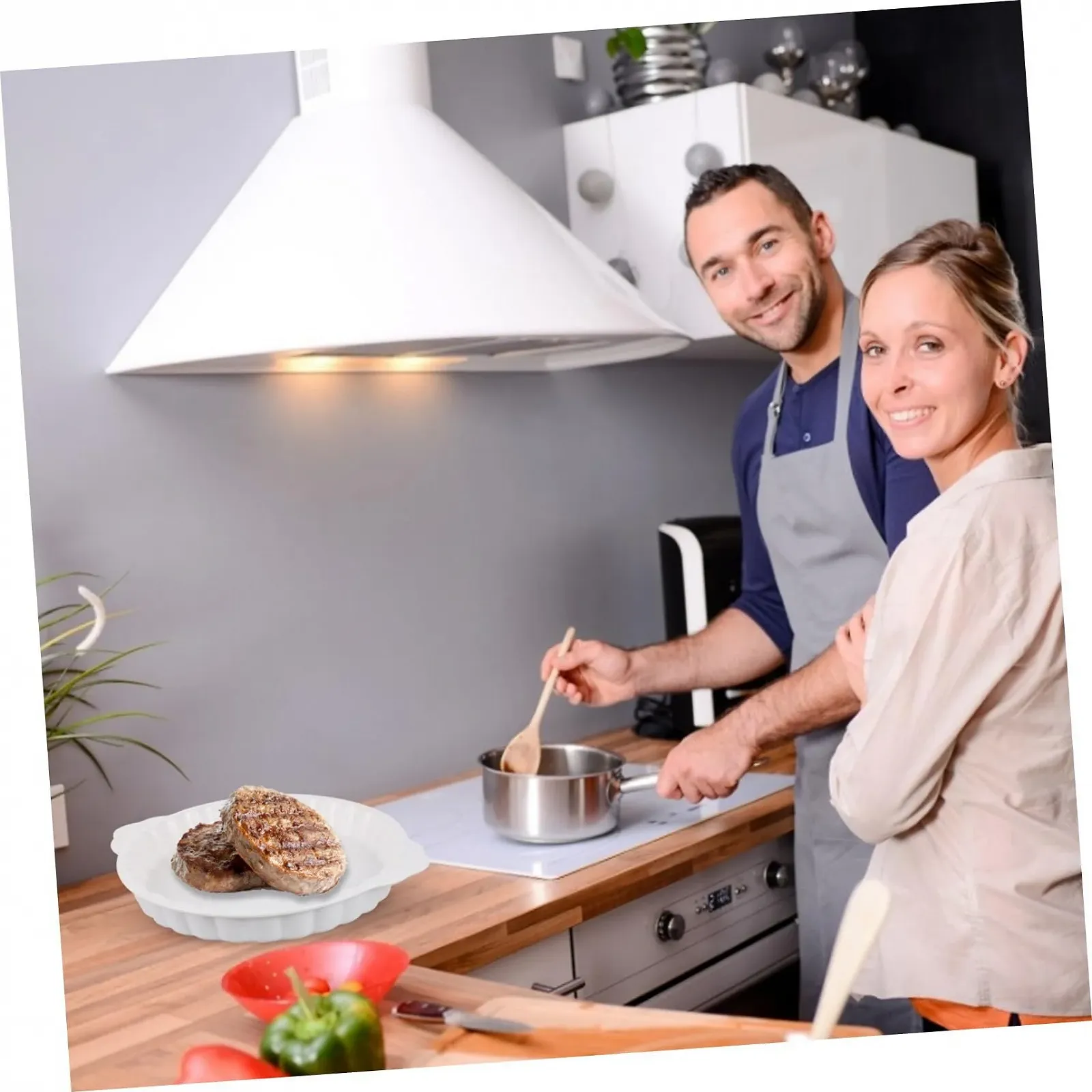 Форма для випікання Керамічна кругла з подвійними ручками глазурована термостійка, фото №4 Форма для випікання Керамічна кругла з подвійними ручками глазурована термостійка, фото №4