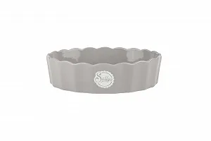Форма для запекания овальная Sallys Stoneware 24,5 x 18,5 x 6,5 см из натуральных материалов устойчивая к царапинам Светло-серая - Фото 1