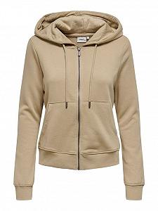 Світшот ONLFEEL LIFE L/S ZIP HOOD SWT 15240765-Humus ONLY M - Фото 1