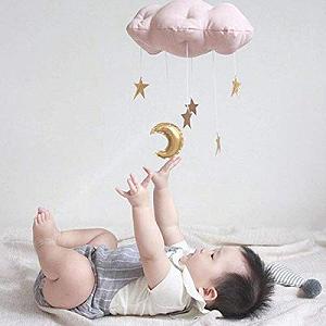 Карусель на ліжечко Sujhyrty Mond Wolke Mobile DIY Geschenk Декорації Baby Blau synthetic.ua - Фото 1