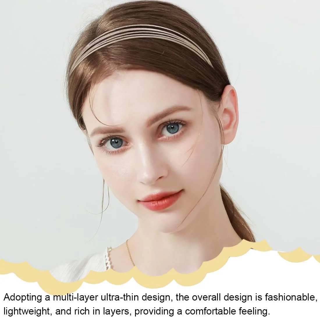 Багатошарові металеві обручі для волосся, фото №5