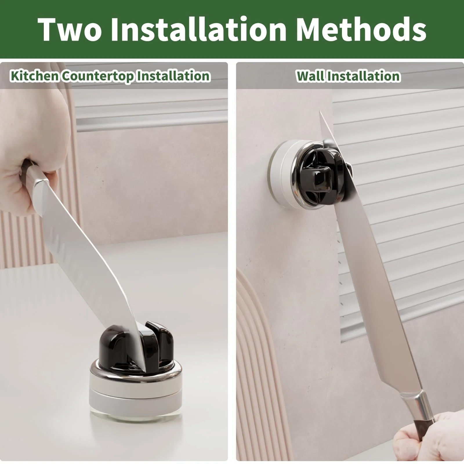 Ручне точило для ножів на присосках професійне 2-рівневе вольфрамове та керамічне V-Slot, фото №3