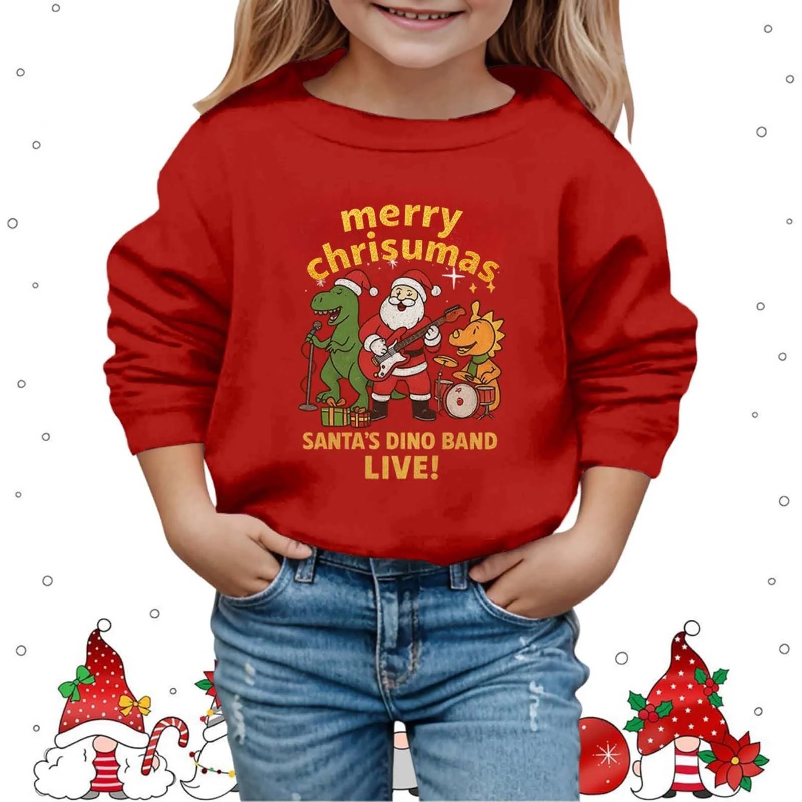 Дівчача Толстовка Святковий принт, довгі рукава, фото №3