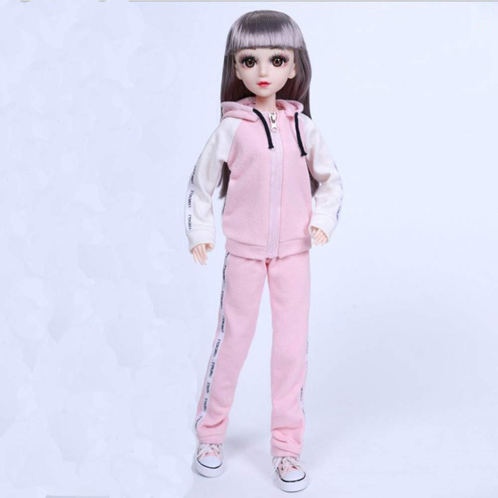 Одяг Uteruik BJD Спортивний костюм для 1/3 60см BJD ляльки Куртка і Штани Повсякденний (#B), фото №2